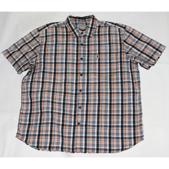 Carhartt Relaxed Fit Men's Short Sleeve Button Front Shirt Size 2XL - Picture 1 of 6